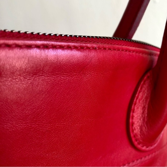 Vintage Longchamp Red Leather Purse - Picture 14 of 15